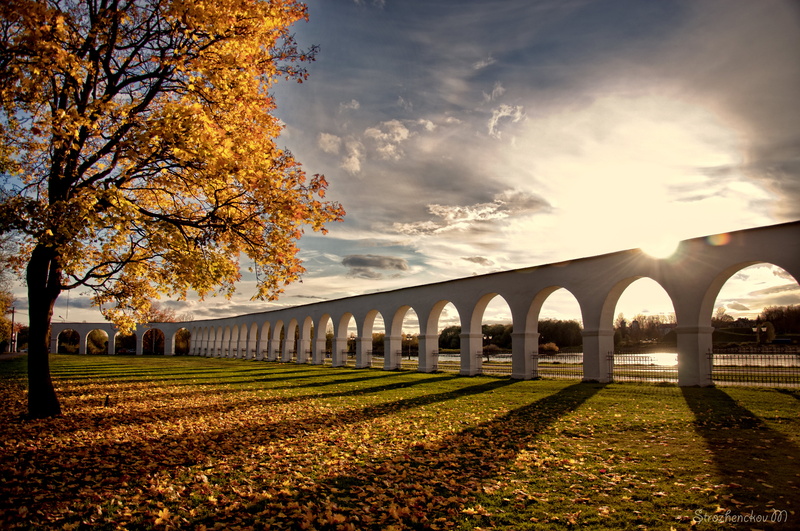 bridge, famous Place, leafed, no People, river, transportation, 4K, autumn, leaf, built Structure, park - Man Made Space, europe, green Color, nature