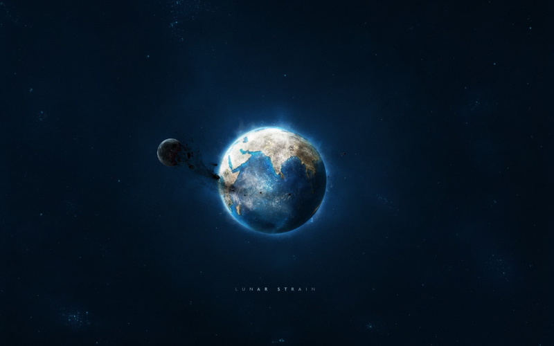 lunar strain, nature, orbiting, cloud - sky, Earth, planet, planet - space, space exploration, digital composite, no people, astronomy, space, planet earth