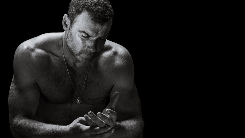 TV Show, lifestyles, strength, mature men, cut out, bicep, shirtless, portrait, copy space, muscular build, one person, front view, black background, adult