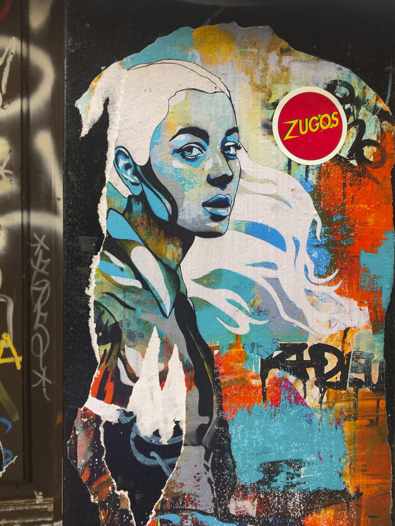 digital, wall, poster, street art, building, illustration, girl, paint, art, grafitti, city, one Person, women, color, color Image, old, zugos, urban, glued