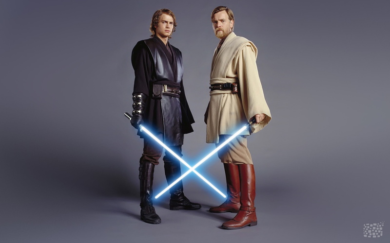 Ewan McGregor, Hayden Christensen, wars, star, episode, iii, 2K