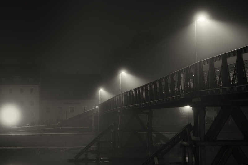 1080P, moonlight, darkness, dark, bridge, no people, mystical, sky, regensburg, nature, city, lighting equipment, foggy, lens flare, full moon, connection