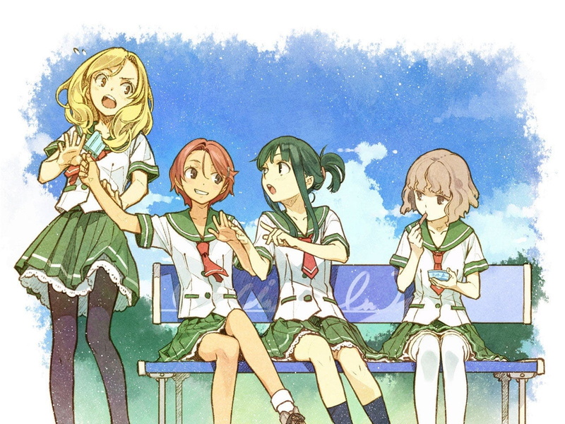 Anime, Aizawa Natsumi, Mizukoshi Saki, Tamaki Rinko, Hanaki Yuka, Natsuiro Kiseki, 720P