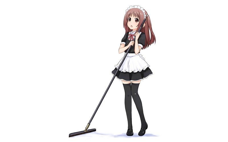 thighhighs, maid, 1080P, white, yuka, kanari, minami ke, abe, uchida