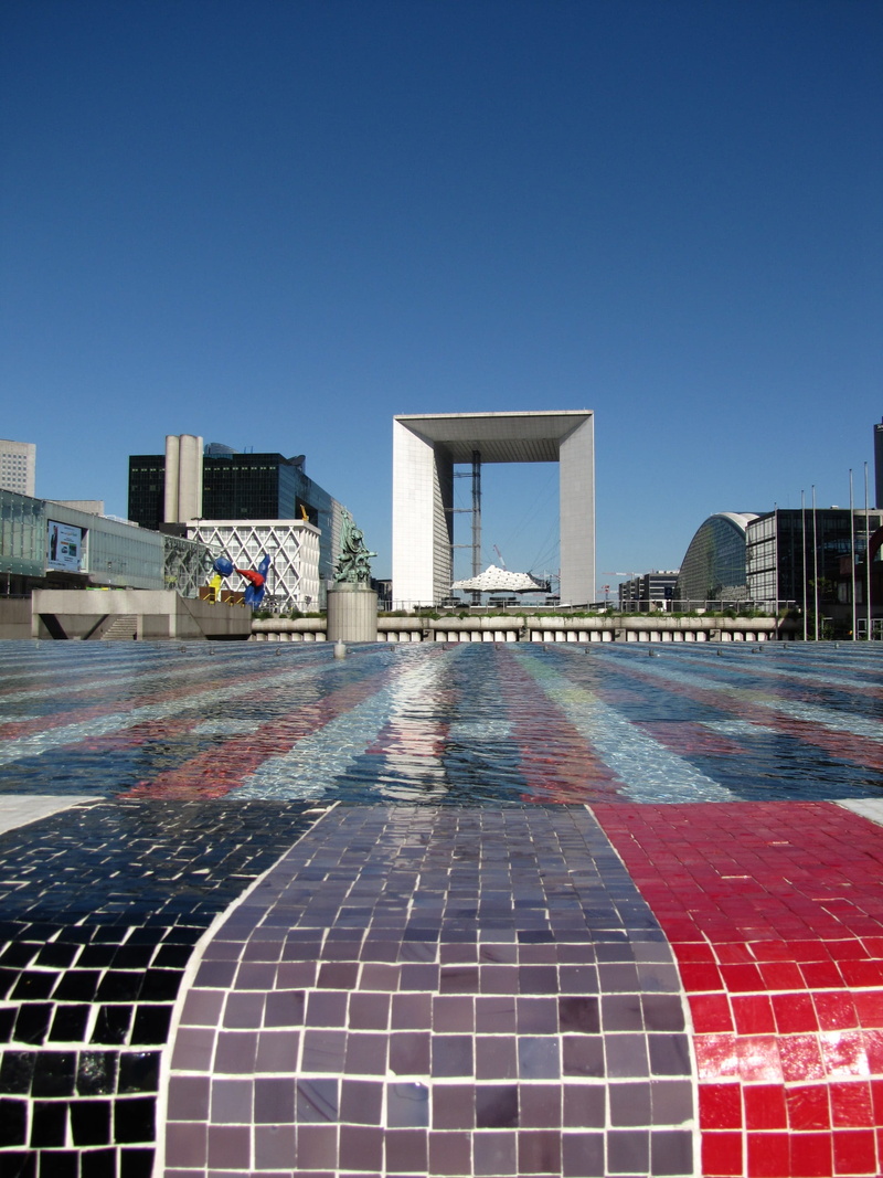 skyscraper, city, copy space, sky, Paris, solar energy, built structure, paris, nature, modern, outdoors, sunlight, no people, France, blue, travel destinations