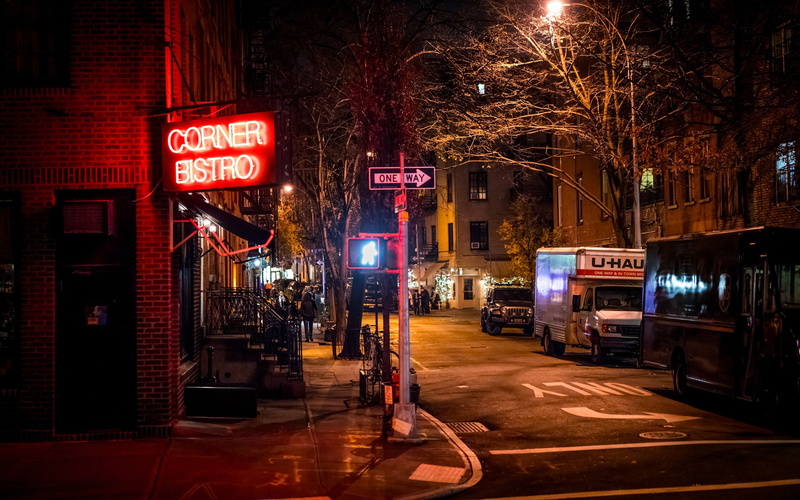 city life, traffic, mode of transportation, red, night, neon, western script, incidental people, communication, urban, nightlife, built structure, building exterior