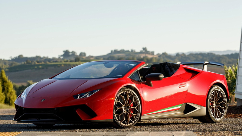 Lamborghini, Sport Car, Lamborghini Huracan Performante Spyder, Lamborghini Huracan Performante, 1080P, Red Car, Car