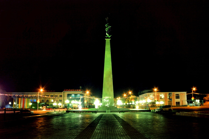 water, sculpture, night, built structure, evening, architecture, Kazakhstan, city, Shymkent, the past, travel, travel destinations, lighting, statue, history
