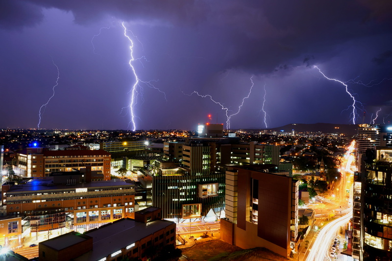 power in nature, residential district, night, lightning, office building exterior, australia, cloud - sky, outdoors, thunderstorm, southbank, illuminated