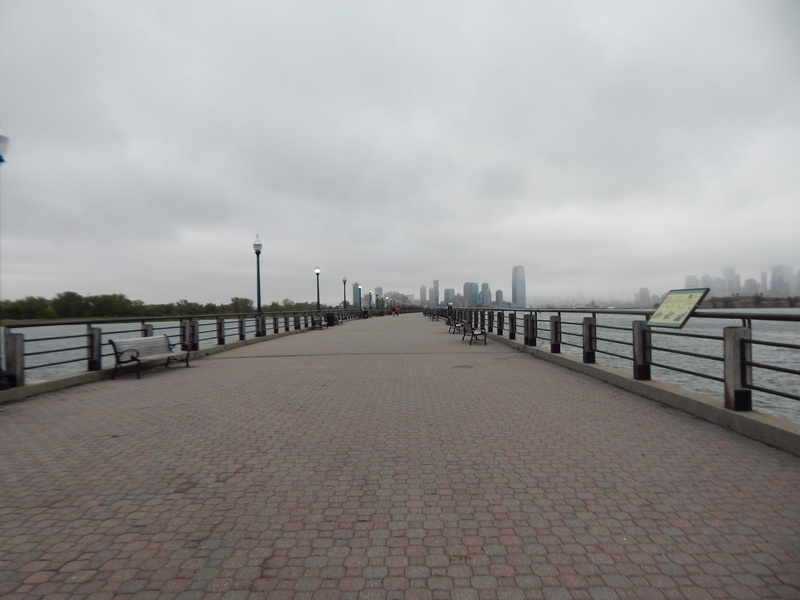 liberty, architecture, built structure, the way forward, water, promenade, street, empty, building exterior, railing, sky, day, city, overcast, skyscraper