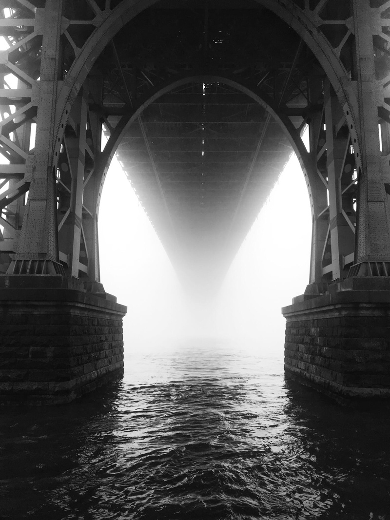 urban, east river, architecture, outdoors, united states, brooklyn, bridge - man made structure, new york, arch, new year, transportation, monochrome, williamsburg