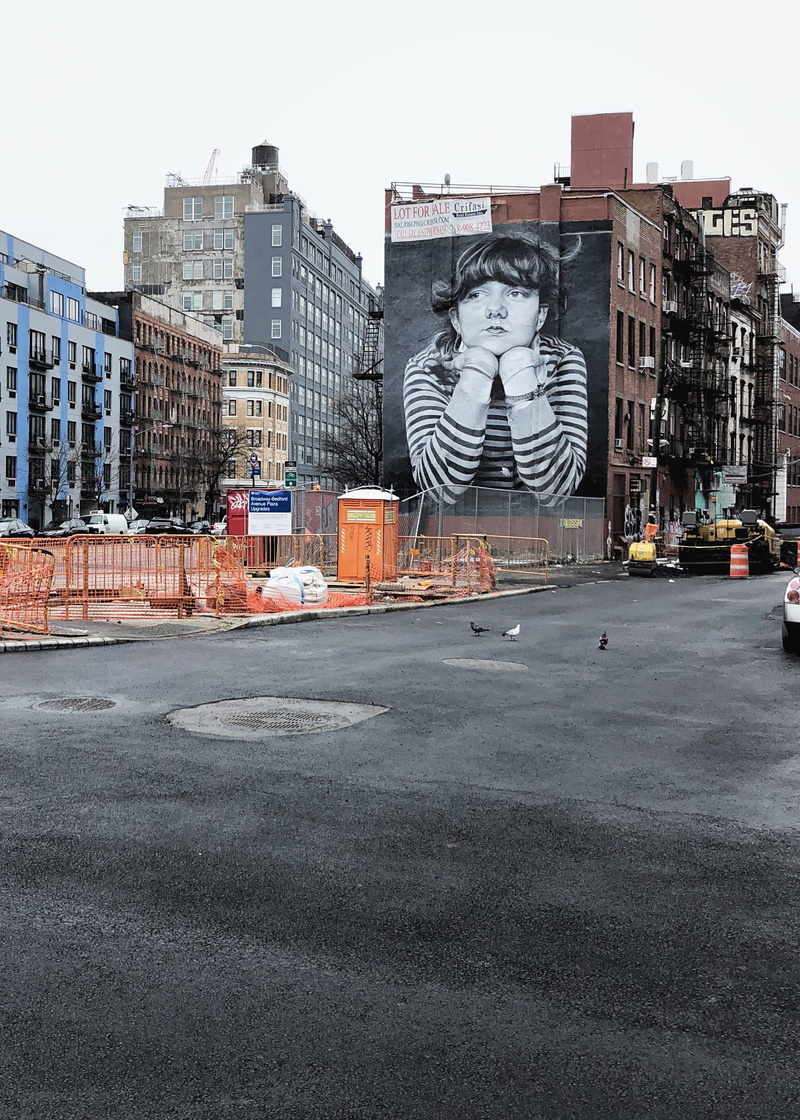nature, representation, city, brooklyn, architecture, built structure, new york, art, transportation, street, nyc, outdoors, brownstone, williamsburg, road
