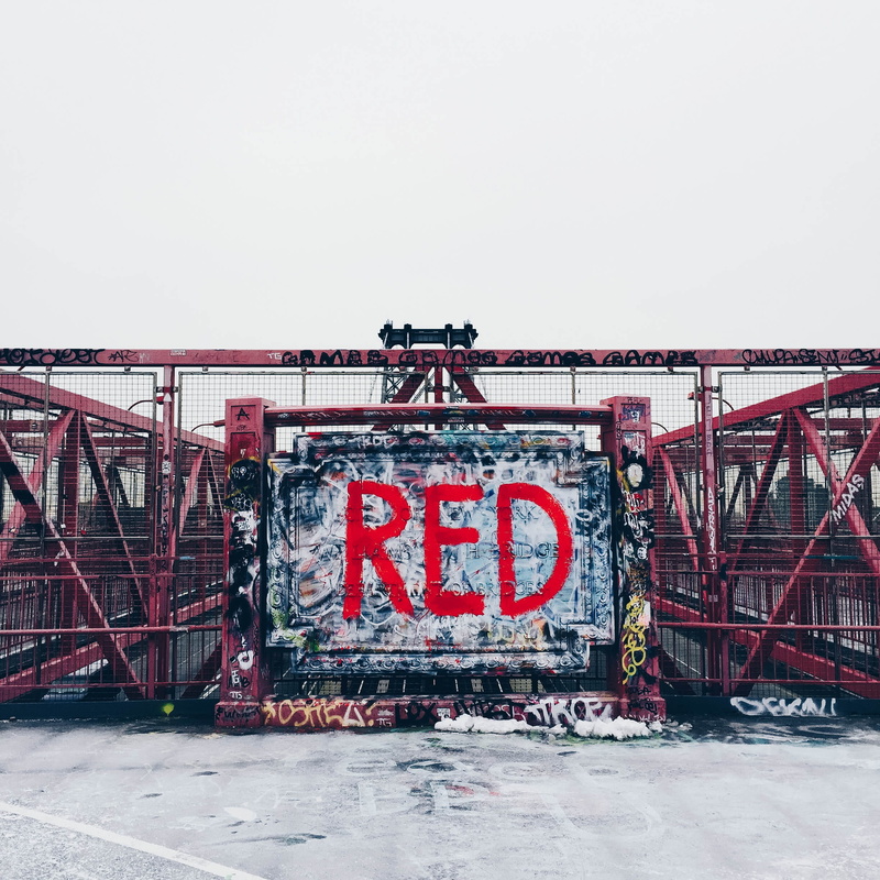 newyork, bridge, copy space, transportation, group of people, nature, industry, men, red, real people, united states, connection, snow, 1080P, new york