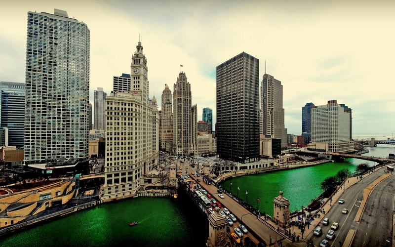 1080P, Chicago, sky, Illinois, Sky Buildings, buildings