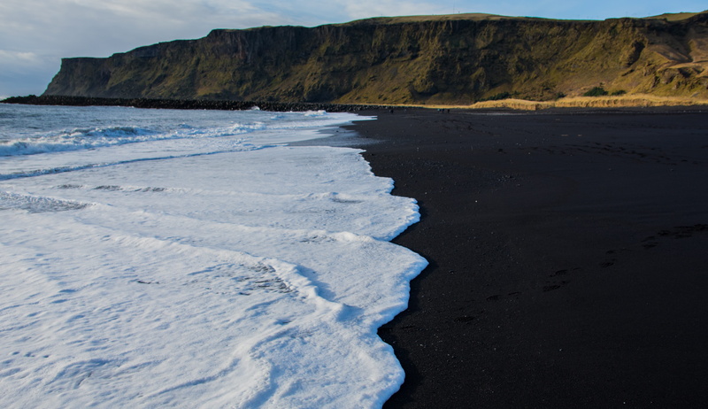 surfing, sky, scenics - nature, tranquility, sport, 5K, vik, photography, nikon d7100, travel, outdoors, motion, black sand, iceland, tranquil scene, mountain