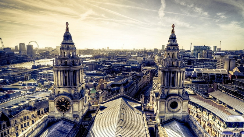 cityscape, city, building exterior, digital, building, built structure, spire, sky, spirituality, tower, belief, old building, rooftops, cloud - sky, 1080P