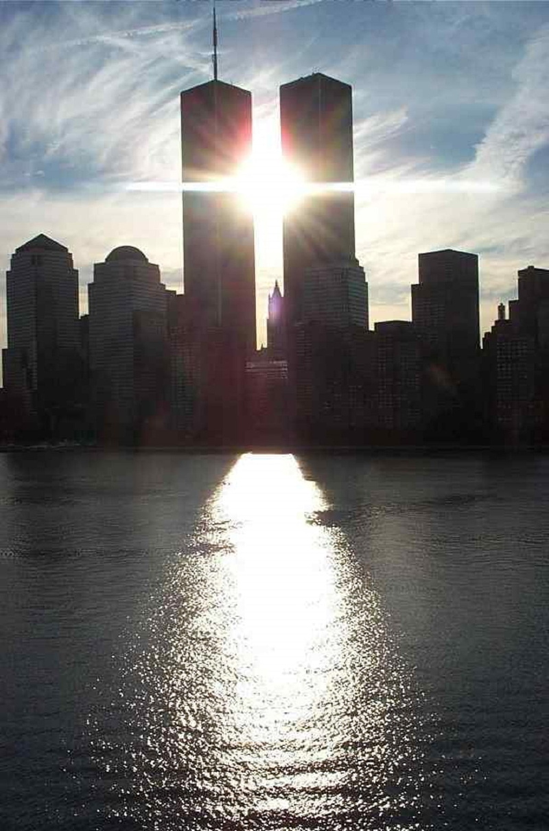 nature, lens flare, architecture, outdoors, city, office building exterior, buildings, body, waterfront, 1080P, beside, sunbeam, no people, twin towers