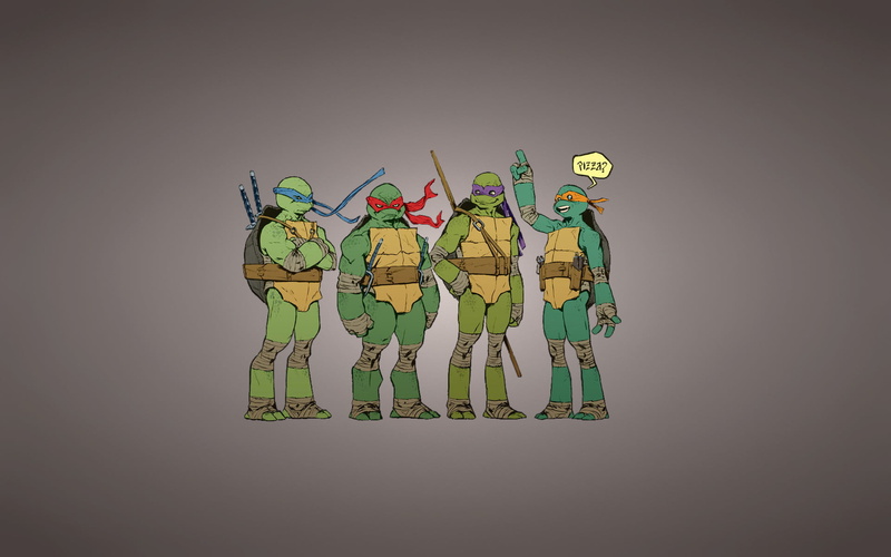 gray background, yellow, white background, gray, heroes, Teenage Mutant Ninja Turtles, creativity, variation, art and craft, people, backgrounds, Leonardo