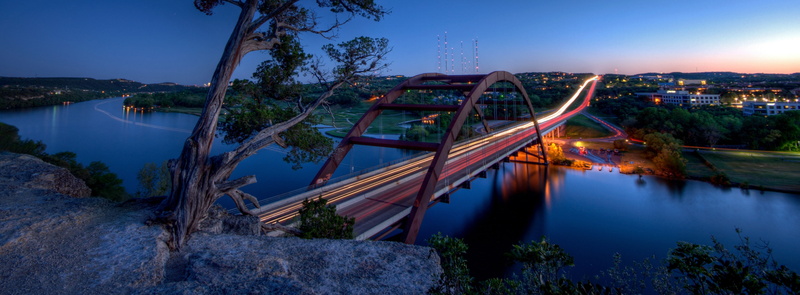 United States, brown, lake, no people, dusk, water, travel, Pennybacker, nature, transportation, sky, built structure, outdoors, architecture, long exposure