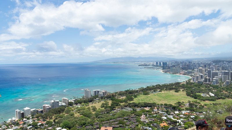 building exterior, waikiki, nature, wave, beach, architecture, weather, skyscraper, sun, outdoors, view, city, building, cityscape, waves, diamondshead