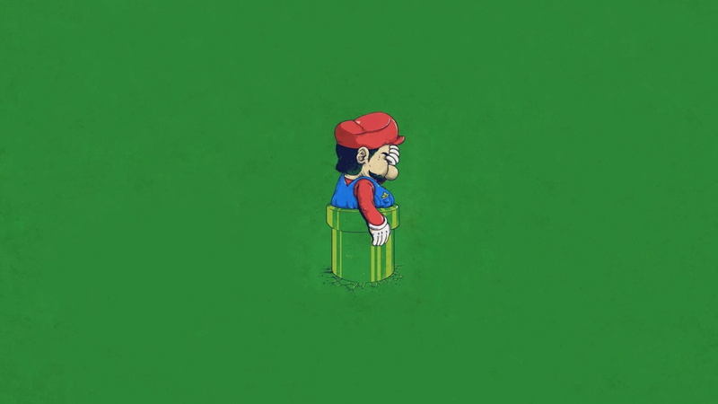 mario, pipe, fat, funny, 1080P, 1920x1080, stuck