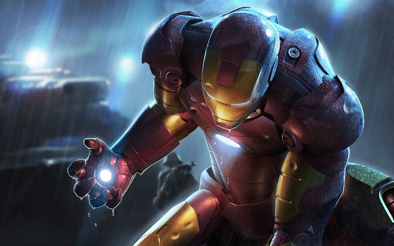 movie, night, iron man, raining, 720P, iron, man