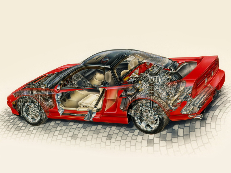 engines, acura, nsx, 1991, supercar, supercars, engine, 1080P, interior