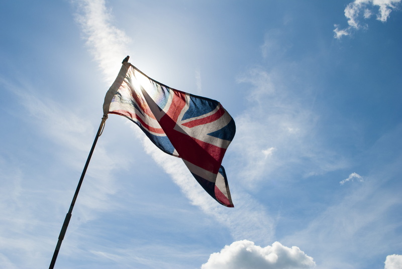 independence, national icon, england, environment, waving, blue, british flag, daytime, flag, day, Union Flag, white, motion, outdoors, national Flag, low angle view