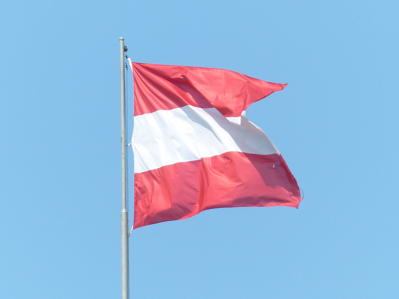 nature, national colours, clear sky, Flutter, low angle view, environment, outdoors, red, emotion, copy space, Blow, waving, White, pole, day, Austria