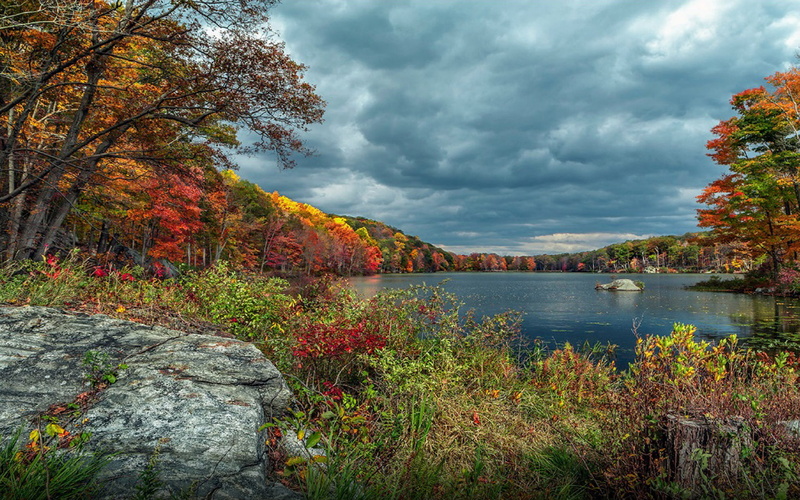 1080P, ny, state, park, harriman, massawippa, lake, widescreen