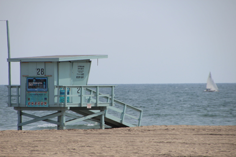 ocean, no people, safety, holiday, usa, house, protection, day, lifeguard hut, waters, land, sand, nature, built structure, santa monica, hut, los angeles