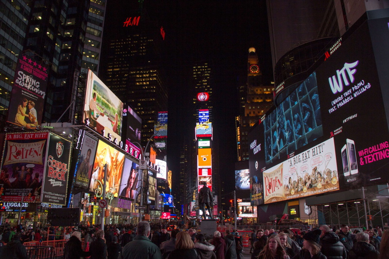 4K, night, light, times square, new york, manhattan
