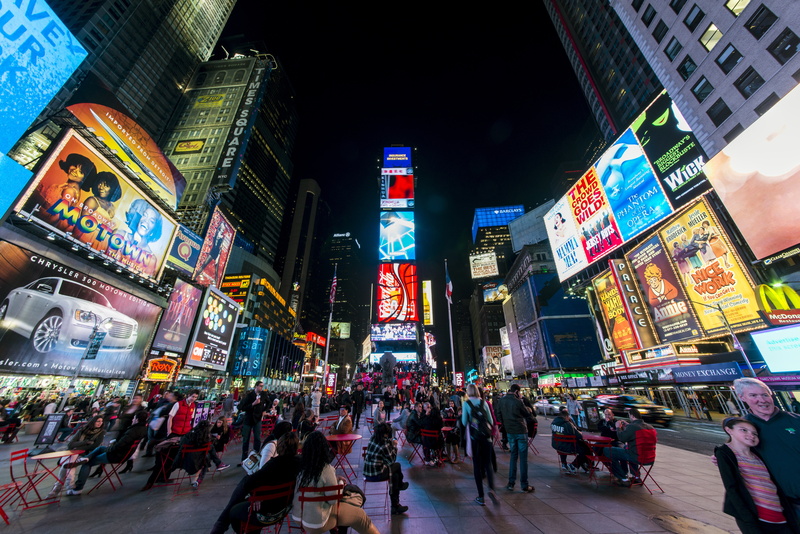 5K, the city, skyscraper, New York, people, Times Square, Manhattan