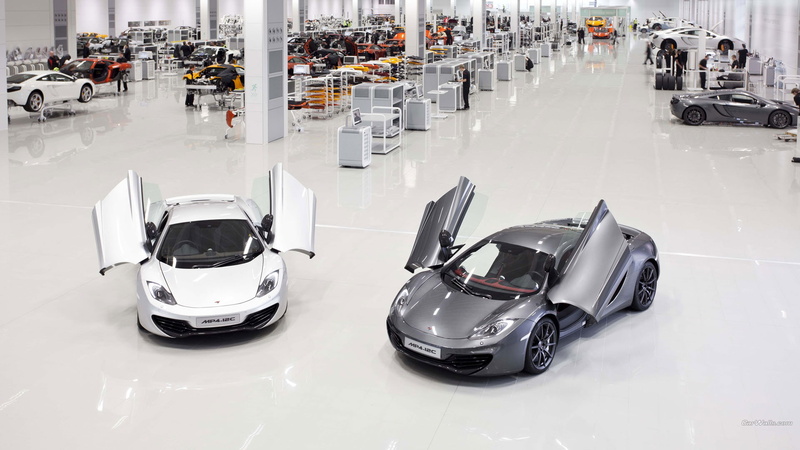 mclaren, mp4, factory, 12c, c, sports, cars, 1080P, hd, tow, white, grey, mp