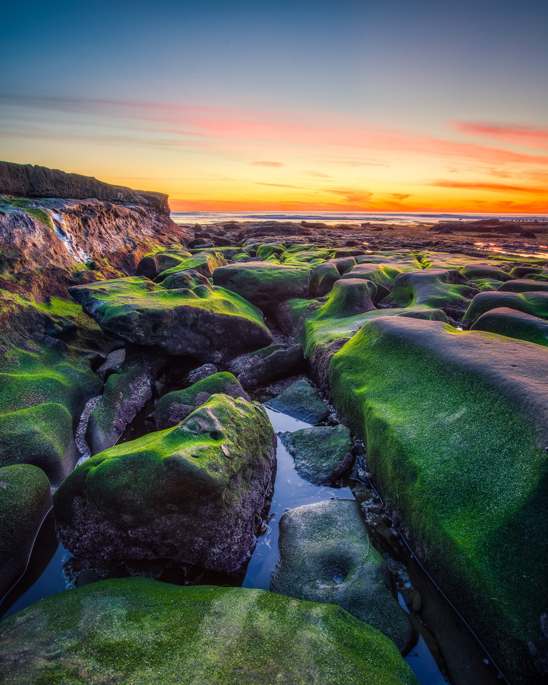 golden, landscape, view, sunset, mark 3, photography, sky, La Jolla, Tide Pool, mountain view, rock, nature, mountain, beach, Coastal, hour, dusk, hdr