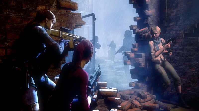 2K, girls, zombies, weapons, resident evil, claire redfield, jill valentine, sherry birkin