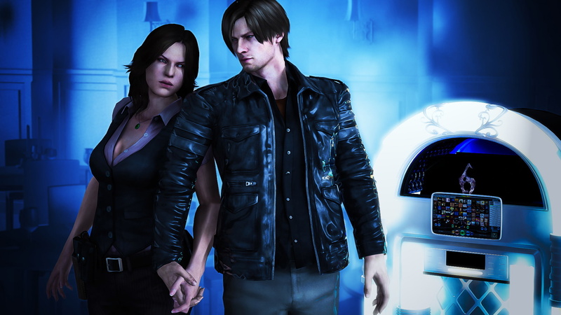 male Beauty, two People, young women, biohazard, blue, men, sensuality, women, 1080P, holding, leather jacket, looking, males, adult, elegance, young men