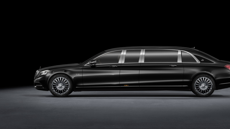 black, supercar, luxury cars, sedan, limousin, grey, 8K, Mercedes Maybach S600 Pullman