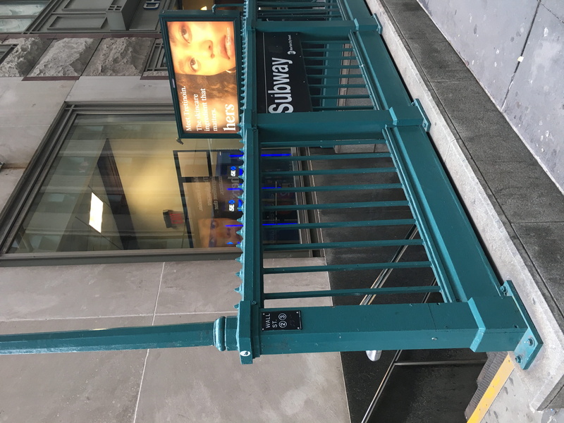 42 william st, 4K, banister, building, handrail, communication, high angle view, sign, #grunge, lighting equipment, railing, train station, #subway, text