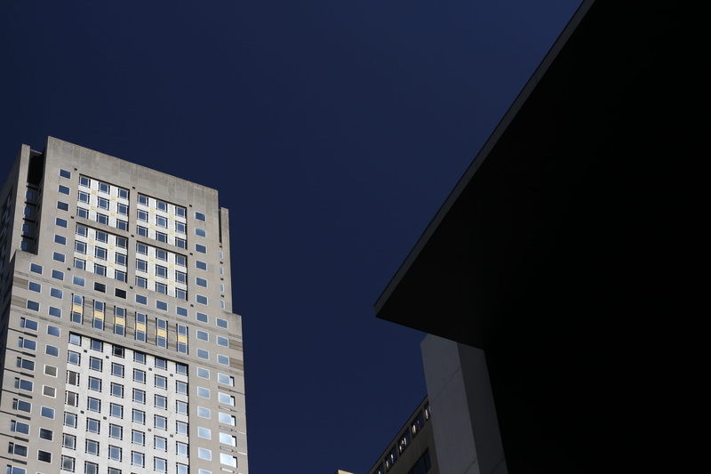 built structure, new york, tall - high, copy space, blue sky, manhattan, building exterior, office building exterior, nature, outdoors, polarizer, day