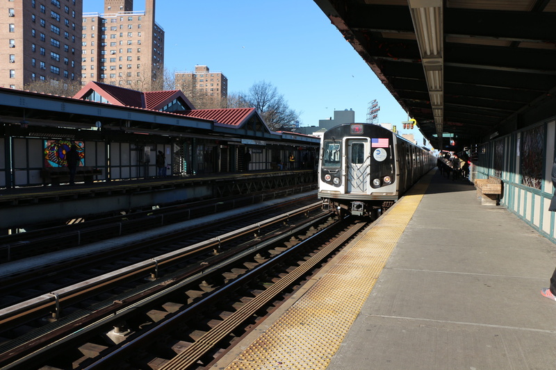 public transportation, railroad track, railroad station platform, railroad car, built structure, 5K, building exterior, city, mode of transportation, train