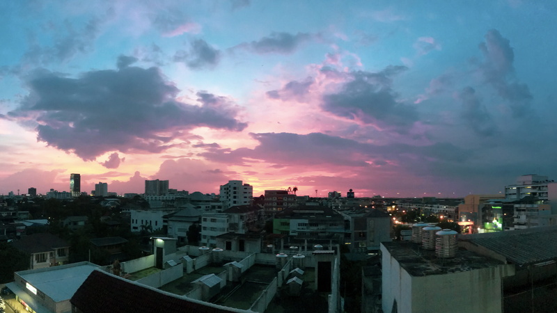 light, orange color, bkk, city life, crowded, 5K, settlement, sunset, blue, outdoors, pink, sky, nature, city, residential district, bangkok, high angle view
