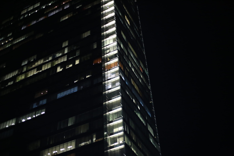 night, skyscraper, residential district, 2K, low angle view, dark, office, thailand, tall - high, bangkok, city, growth, construction industry, modern