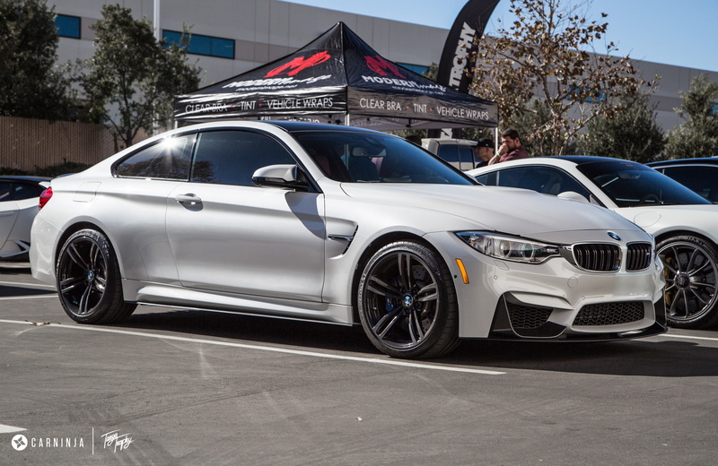 flag, transportation, low, no people, BMW M4 Coupe, silver colored, Carninja, car, building exterior, luxury, land vehicle, street, day, built structure