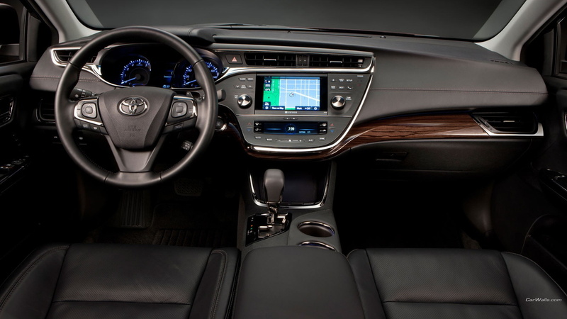 land vehicle, indoors, mode of transportation, luxury, close-up, vehicle part, control panel, seat, steering wheel, car, Toyota Avalon, car interior, dashboard