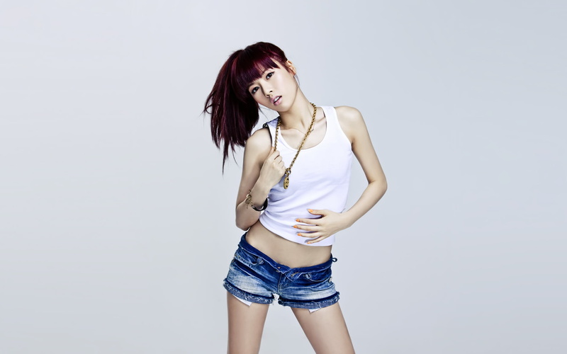 top, beautiful woman, smiling, looking at camera, Kim Hyun, young adult, standing, tank, K-Pop, portrait, fashion, girl, one person, casual clothing, indoors