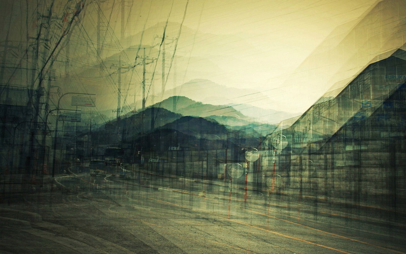 no people, building exterior, mountain, outdoors, abstract, city, 2K, day, urban, buses, digital art, sky, window, curtain, bird, backgrounds, cloud - sky