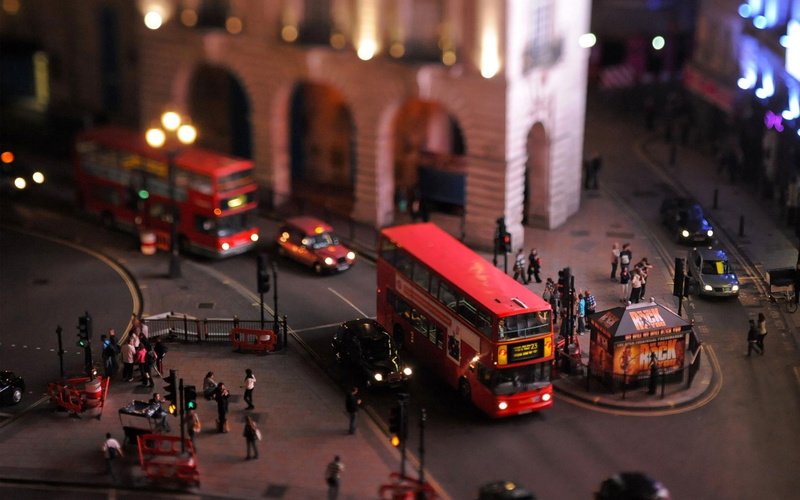 UK, Cityscape, 1080P, London, Buses, Doubledecker, Tilt Shift