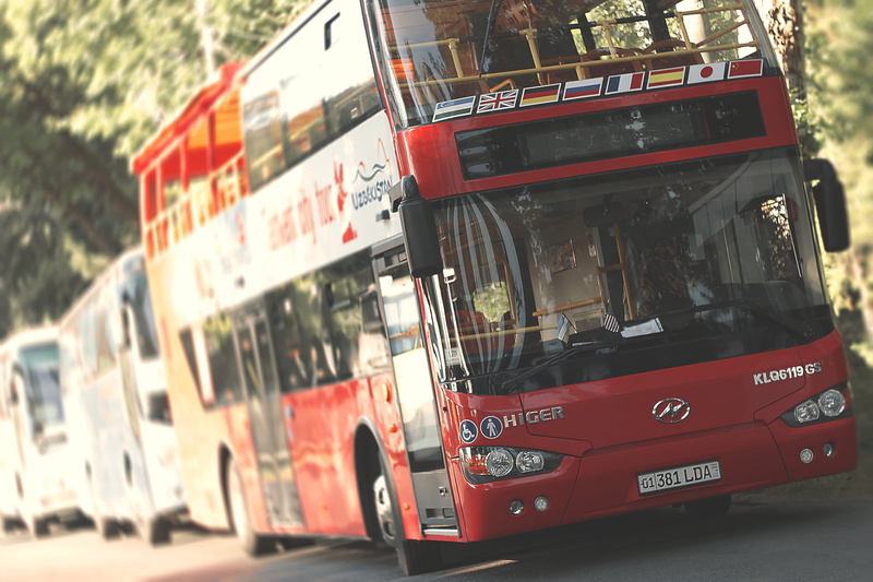 double, mode of transportation, red, transportation, land vehicle, road, transport, higer, bus, built structure, tourism, to, hyundai, 4K, architecture