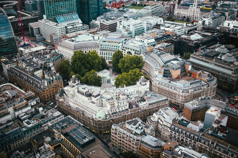 urban, aerial view, Sunset, metropolis, England, britain, 2K, Capital, modern, nature, London, View, Tower, building exterior, finance, street, district